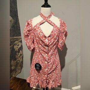 NWT Quanta du Soleil Gingham Floral Sundress